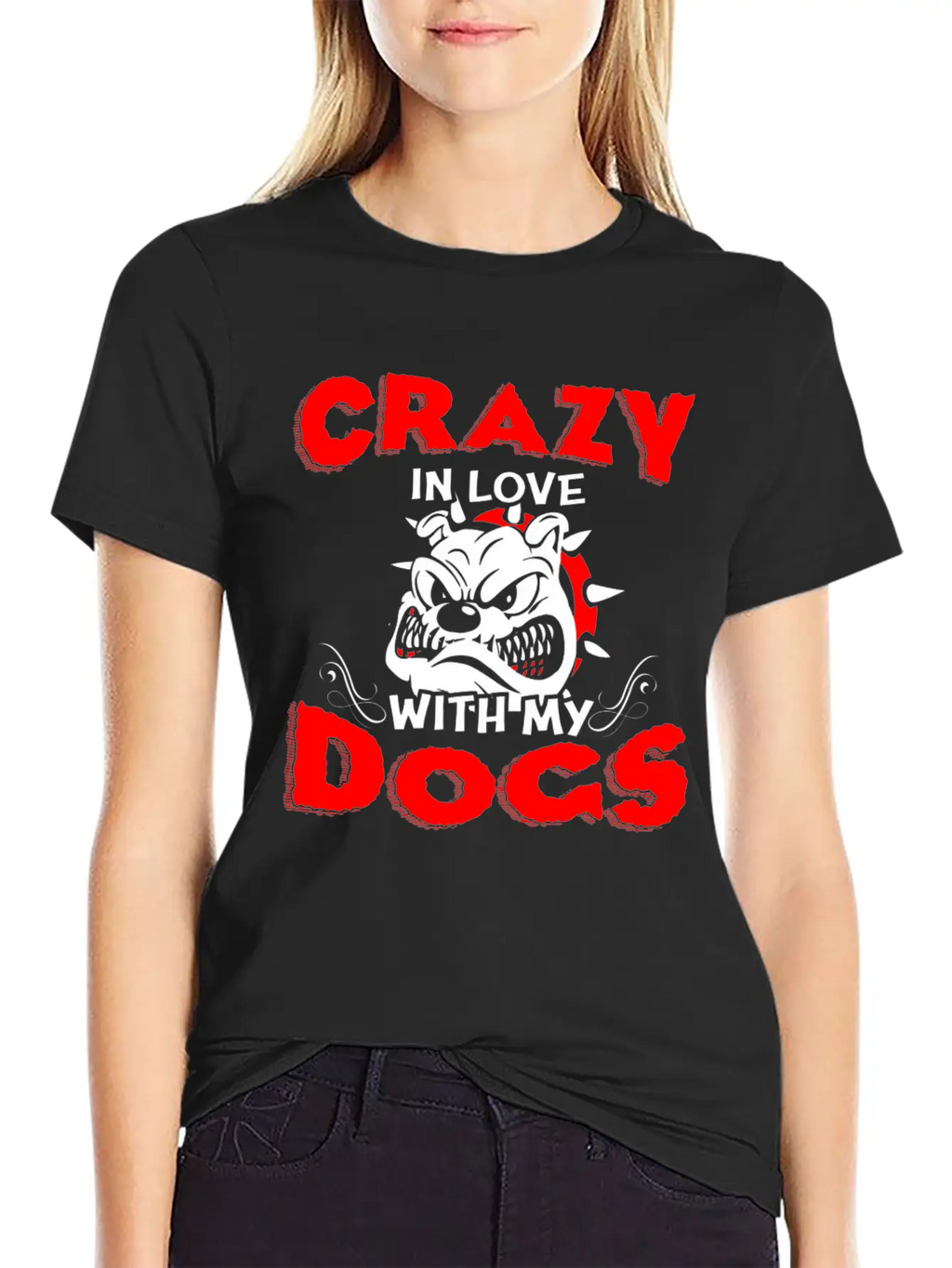 Crazy In Love With My Dogs T Shirt Stylish Everyday T-Shirt – Unisex Basic Cotton Tee