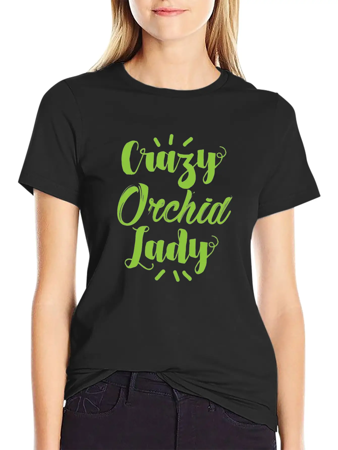 Crazy Orchid Lady Breathable Soft Cotton T-Shirt – Timeless Casual Look