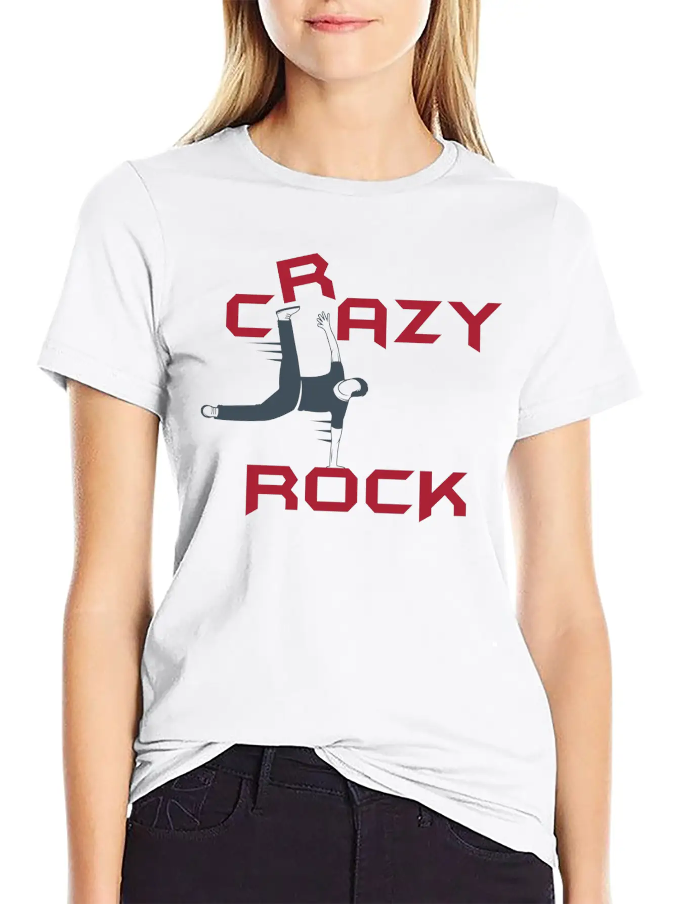 Crazy Rock Unisex Short Sleeve Soft Cotton T-Shirt – Casual Everyday Wear