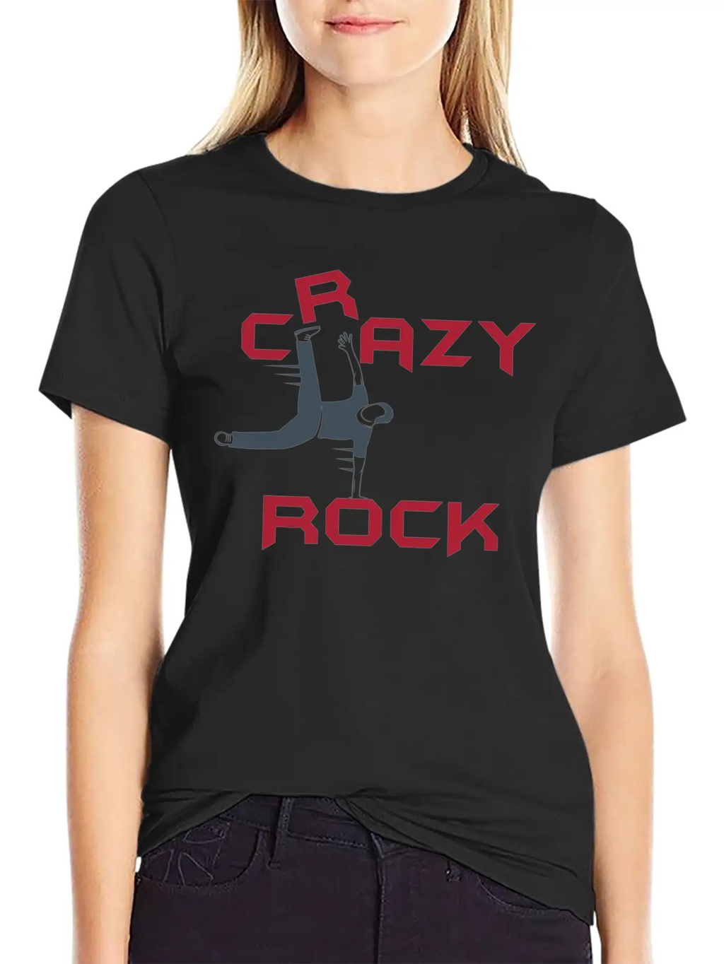 Crazy Rock Unisex Short Sleeve Soft Cotton T-Shirt – Casual Everyday Wear