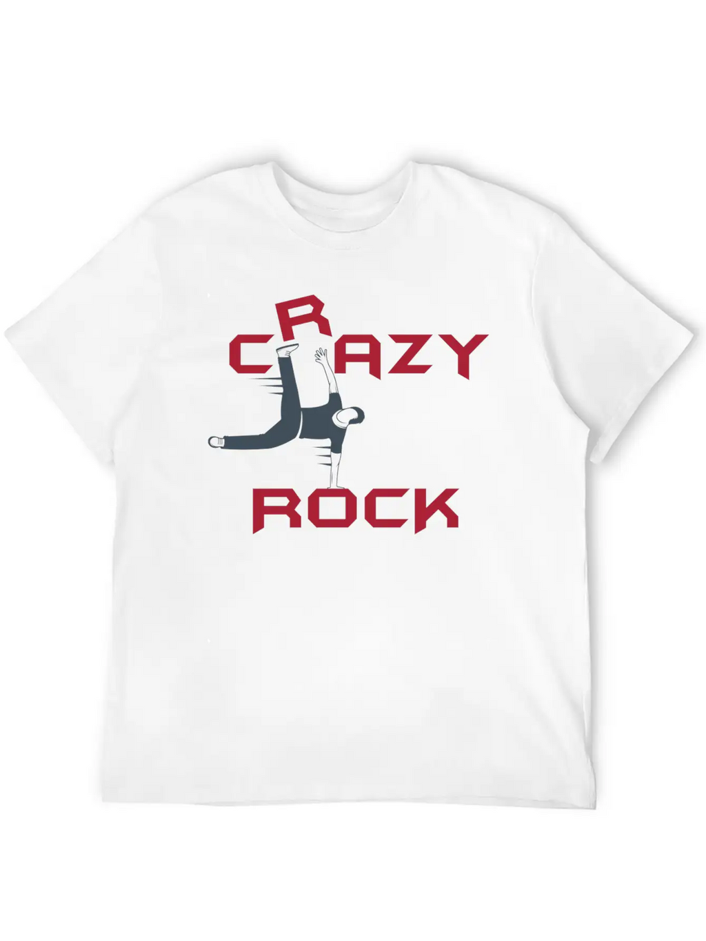 Crazy Rock Unisex Short Sleeve Soft Cotton T-Shirt – Casual Everyday Wear