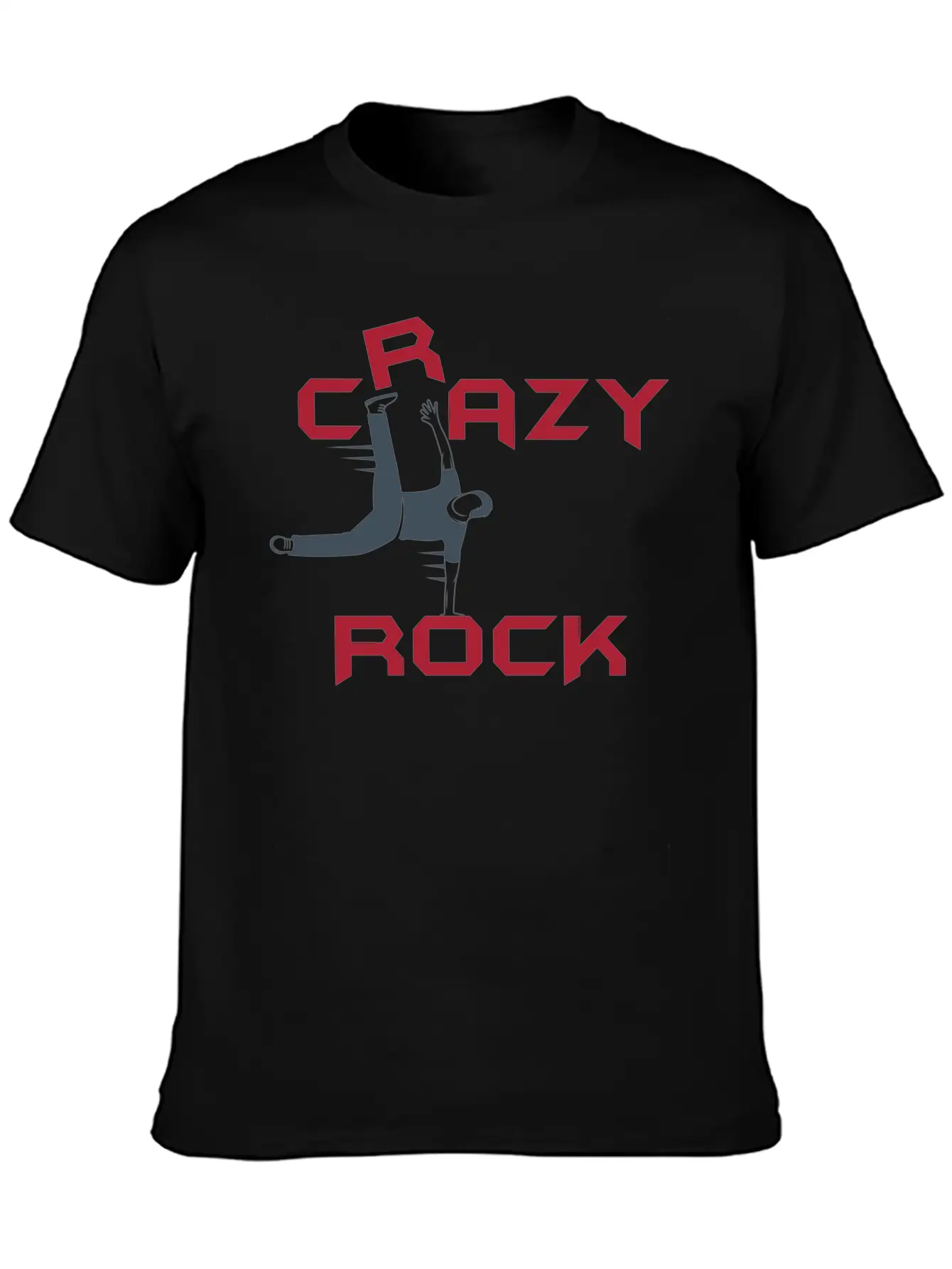 Crazy Rock Unisex Short Sleeve Soft Cotton T-Shirt – Casual Everyday Wear