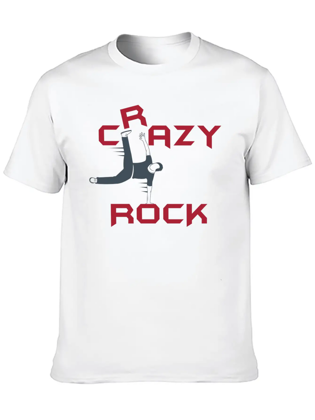 Crazy Rock Unisex Short Sleeve Soft Cotton T-Shirt – Casual Everyday Wear