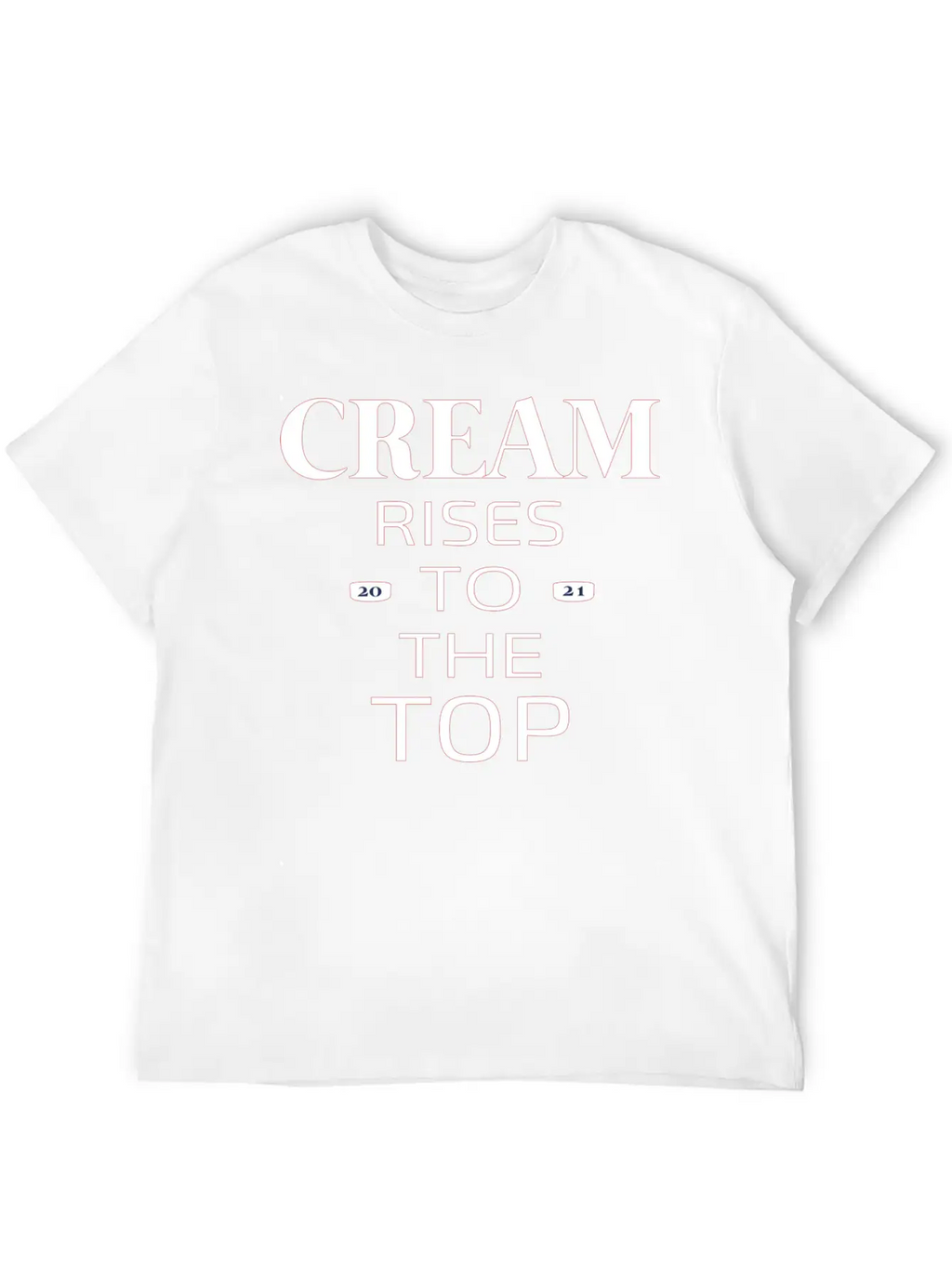Cream Rises Casual Graphic T-Shirt – Simple And Comfortable Daily Wear