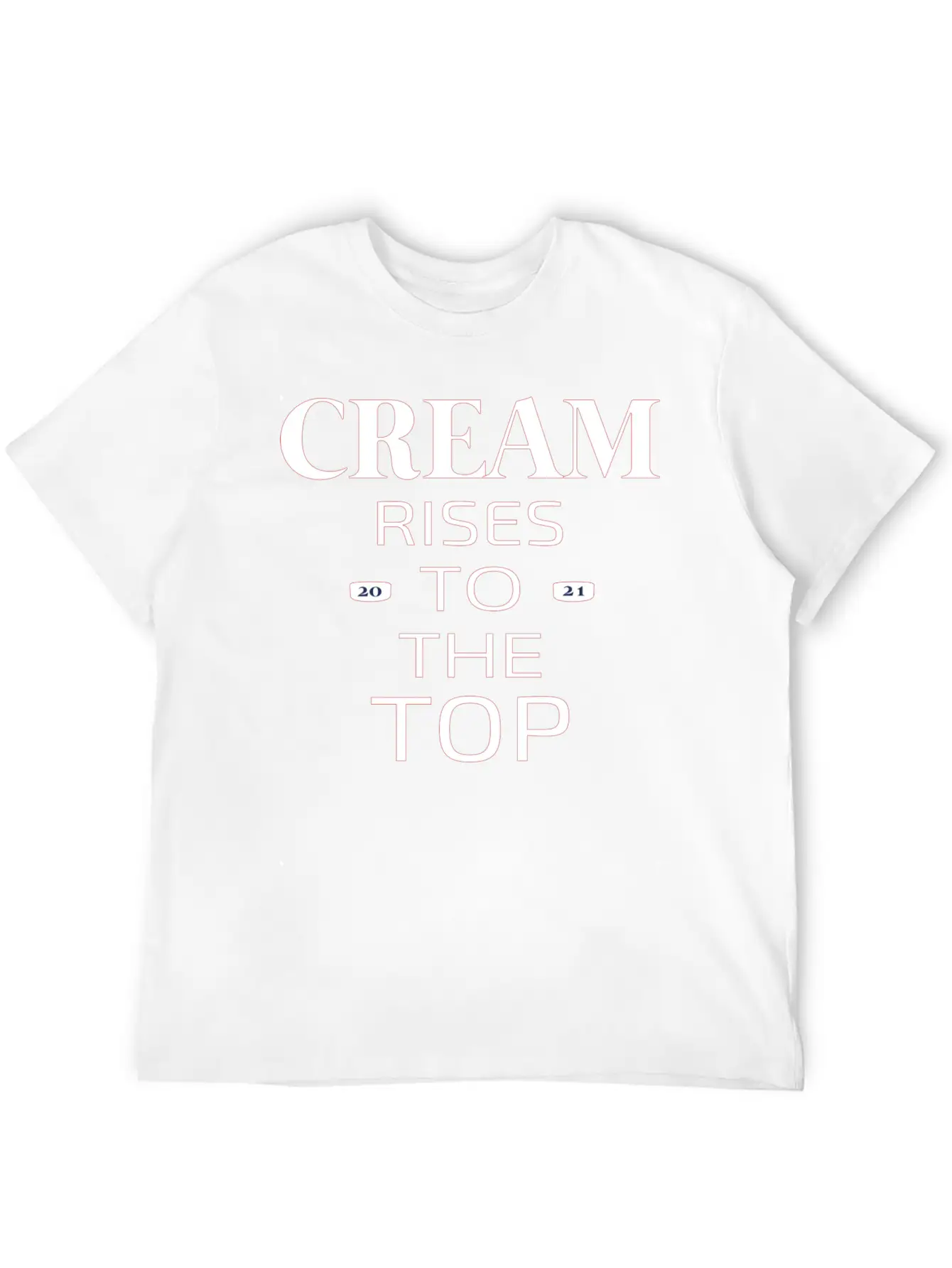 Cream Rises Casual Graphic T-Shirt – Simple And Comfortable Daily Wear