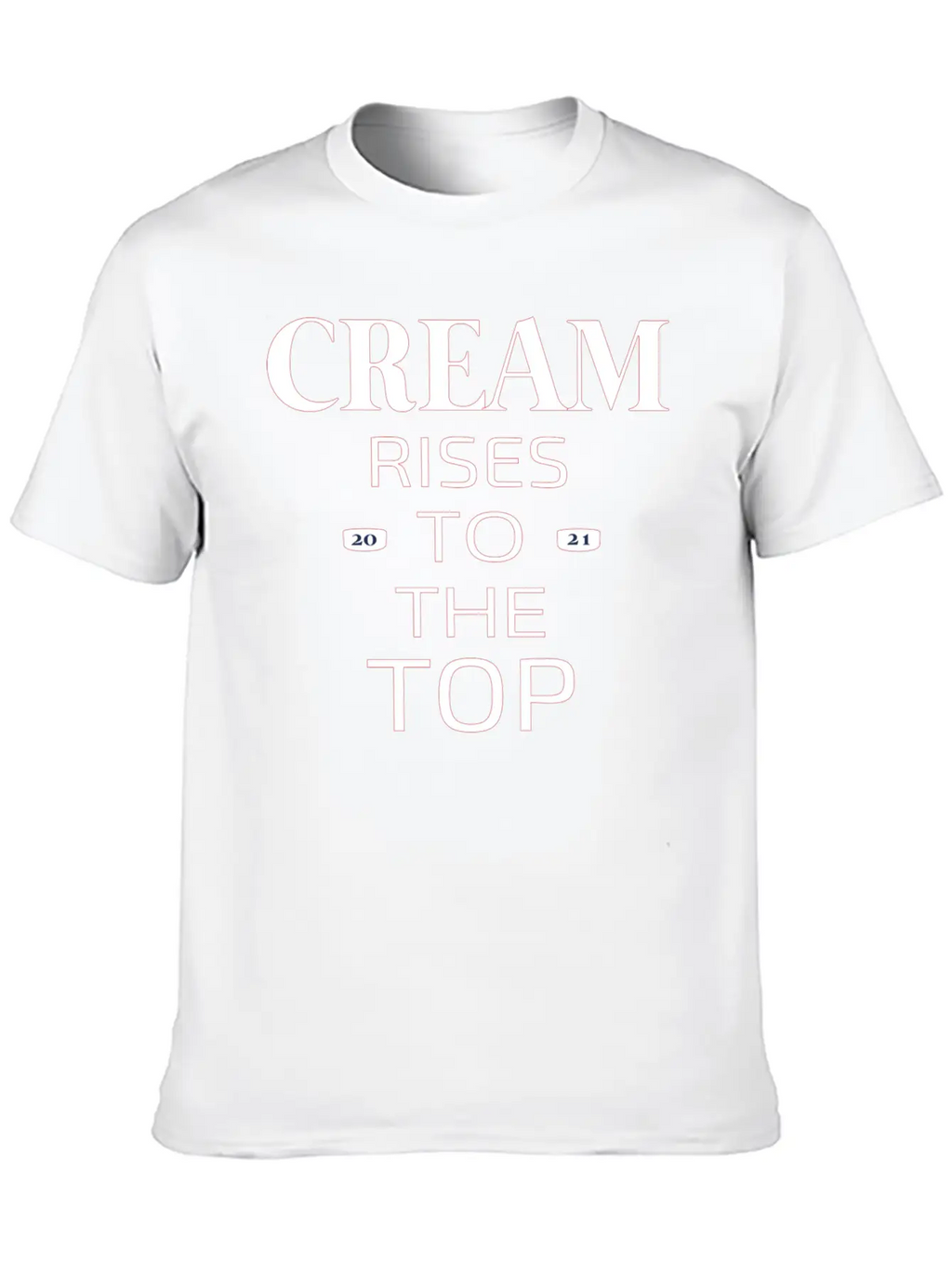 Cream Rises Casual Graphic T-Shirt – Simple And Comfortable Daily Wear