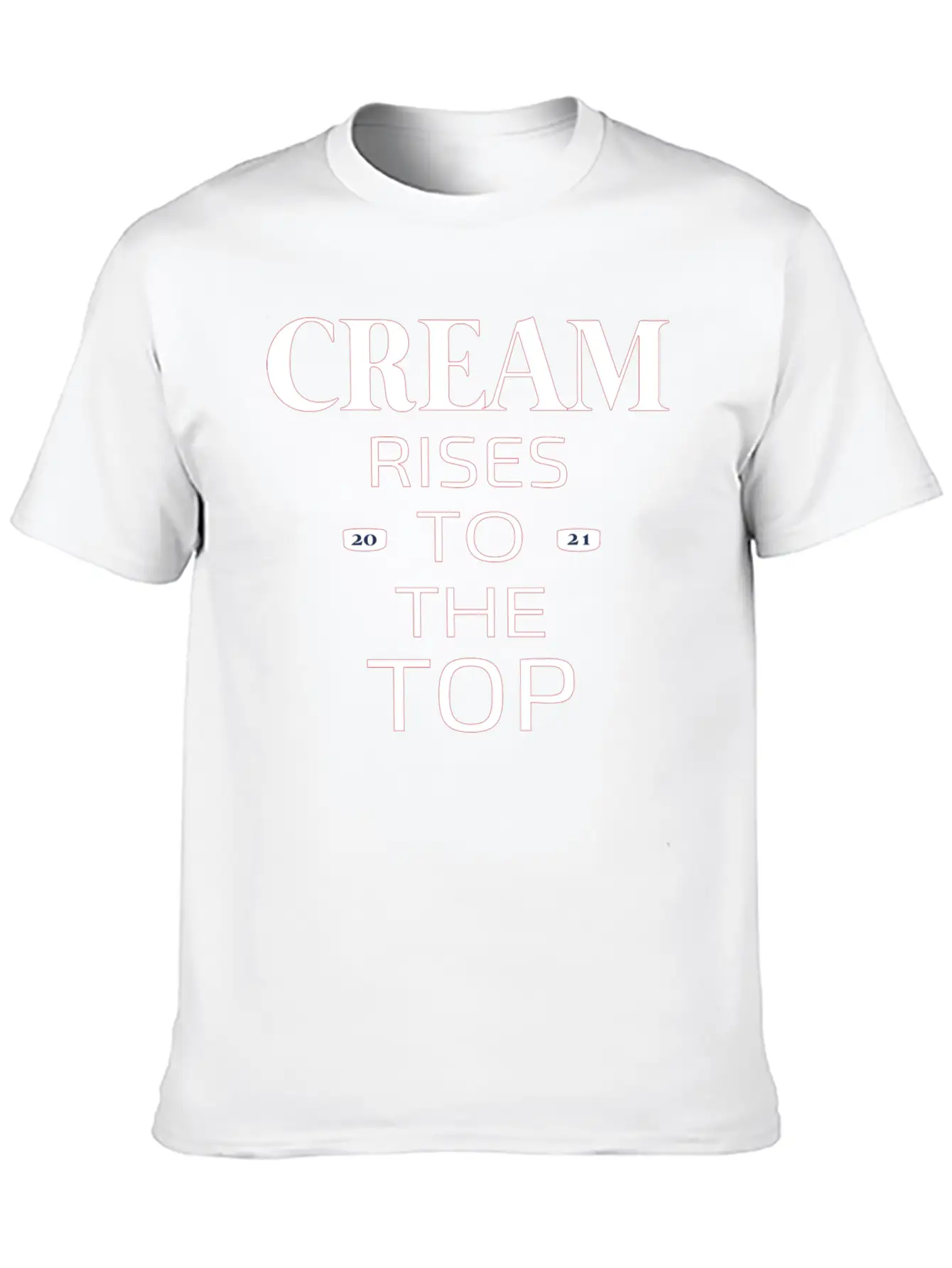 Cream Rises Casual Graphic T-Shirt – Simple And Comfortable Daily Wear