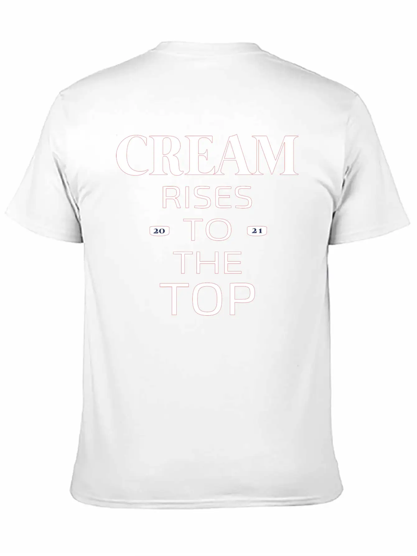Cream Rises Casual Graphic T-Shirt – Simple And Comfortable Daily Wear