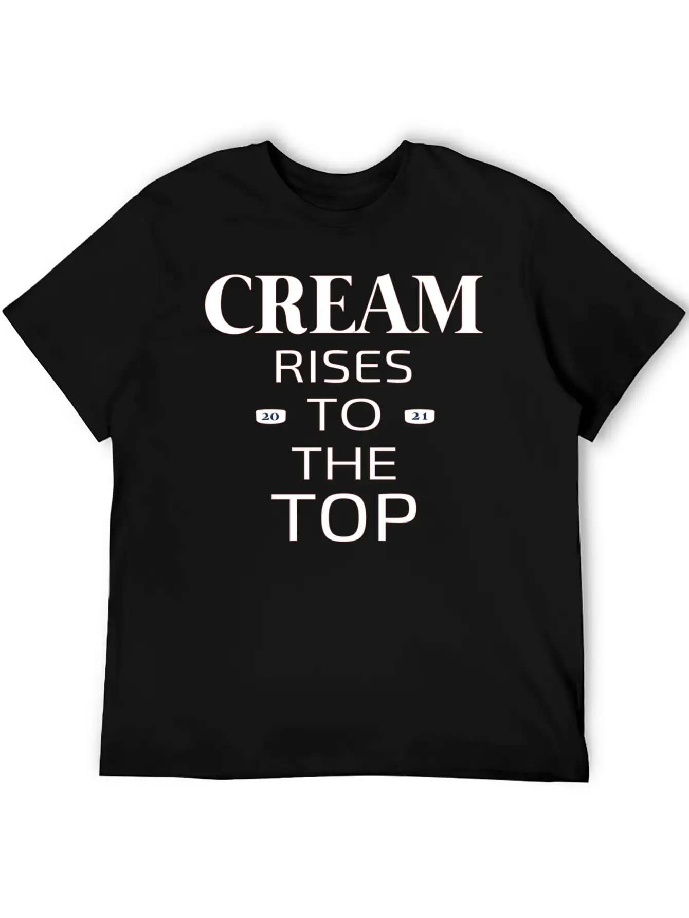 Cream Rises Casual Graphic T-Shirt – Simple And Comfortable Daily Wear