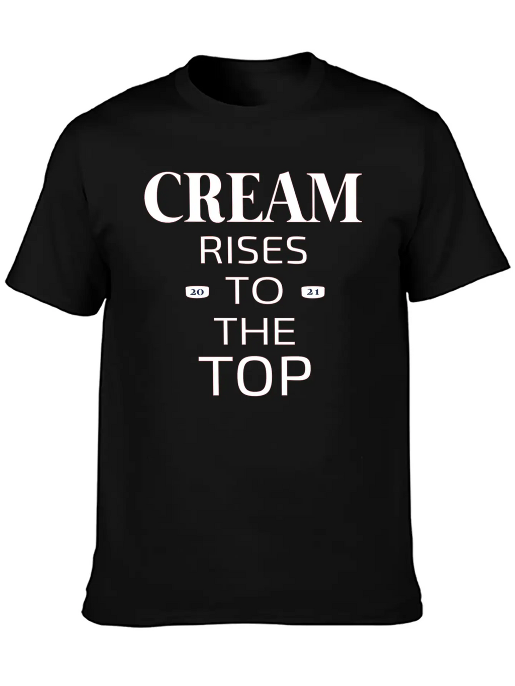 Cream Rises Casual Graphic T-Shirt – Simple And Comfortable Daily Wear