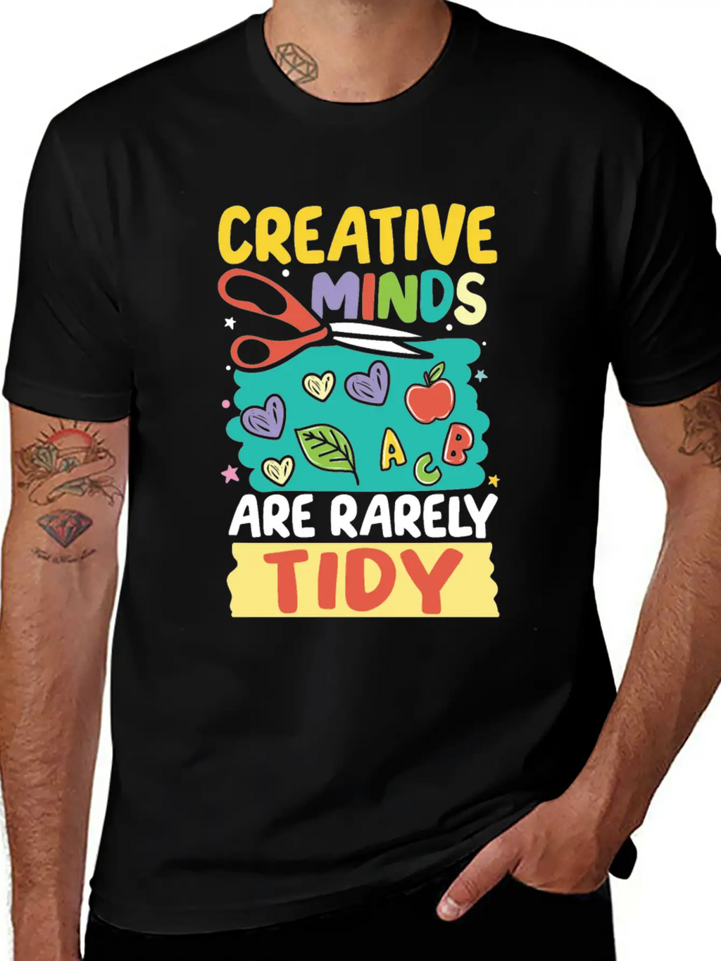 Creative Minds Are Rarely Tidy For A Scrapbooker Unisex Casual T-Shirt – Clean Design For Daily Comfort