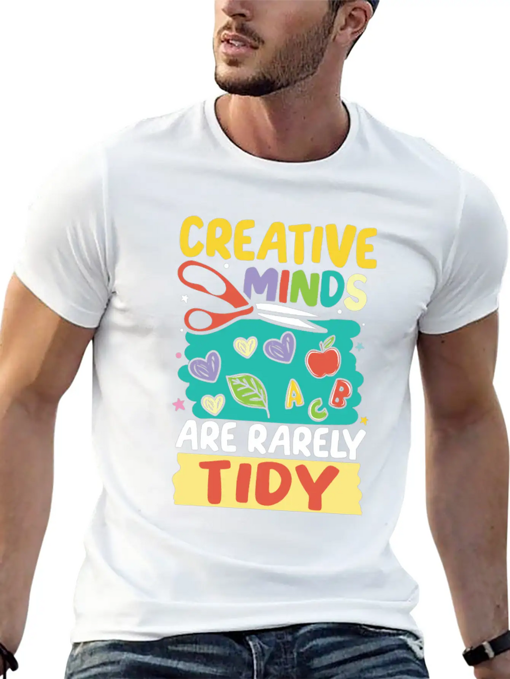 Creative Minds Are Rarely Tidy For A Scrapbooker Unisex Casual T-Shirt – Clean Design For Daily Comfort