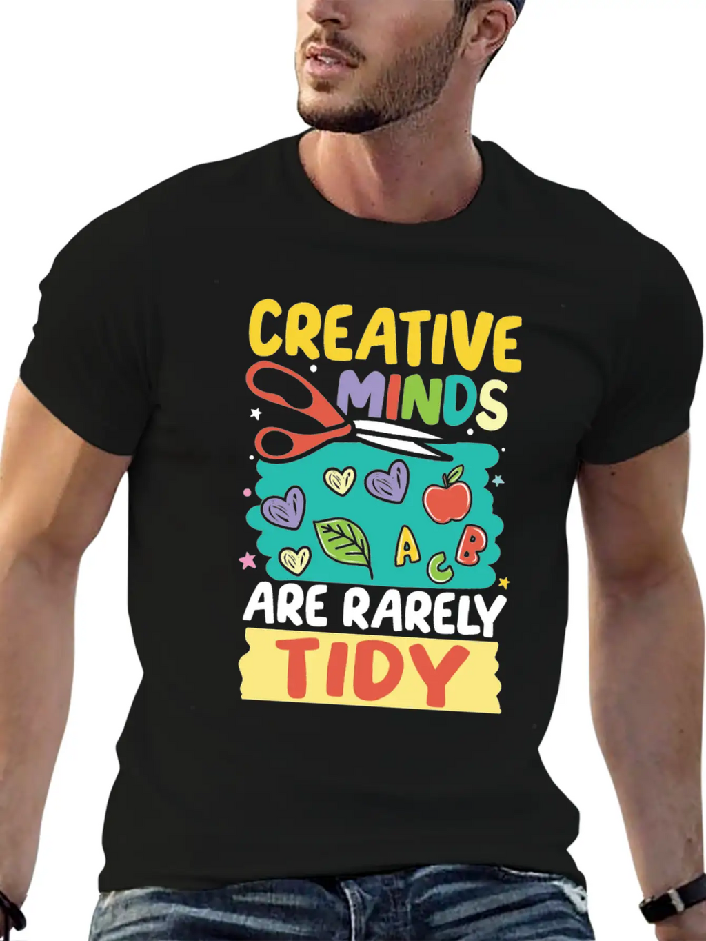Creative Minds Are Rarely Tidy For A Scrapbooker Unisex Casual T-Shirt – Clean Design For Daily Comfort