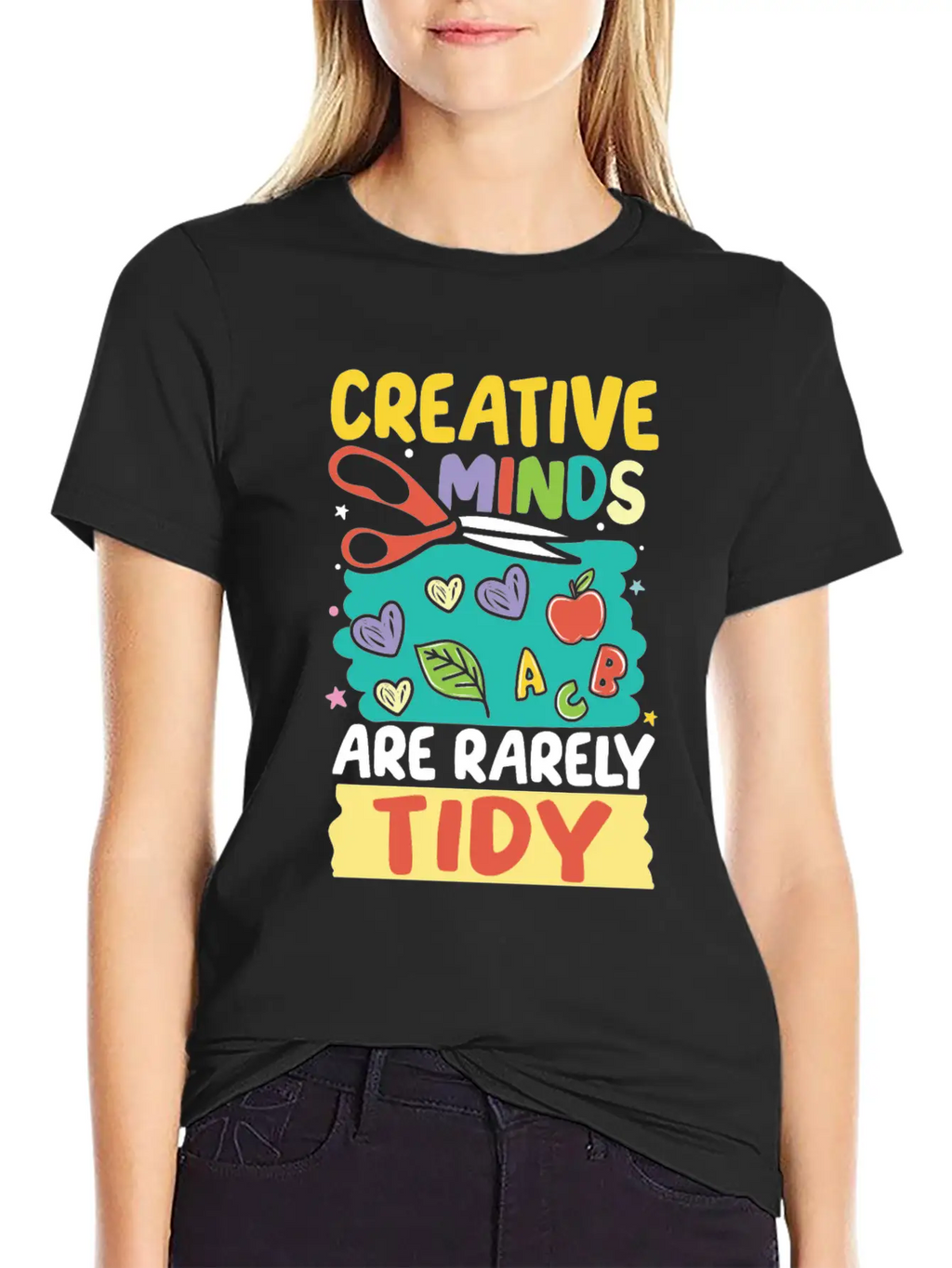 Creative Minds Are Rarely Tidy For A Scrapbooker Unisex Casual T-Shirt – Clean Design For Daily Comfort