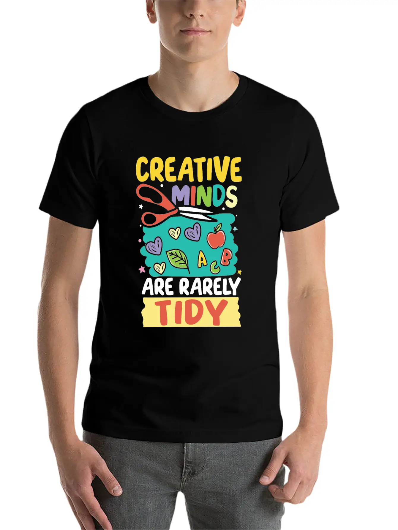 Creative Minds Are Rarely Tidy For A Scrapbooker Unisex Casual T-Shirt – Clean Design For Daily Comfort