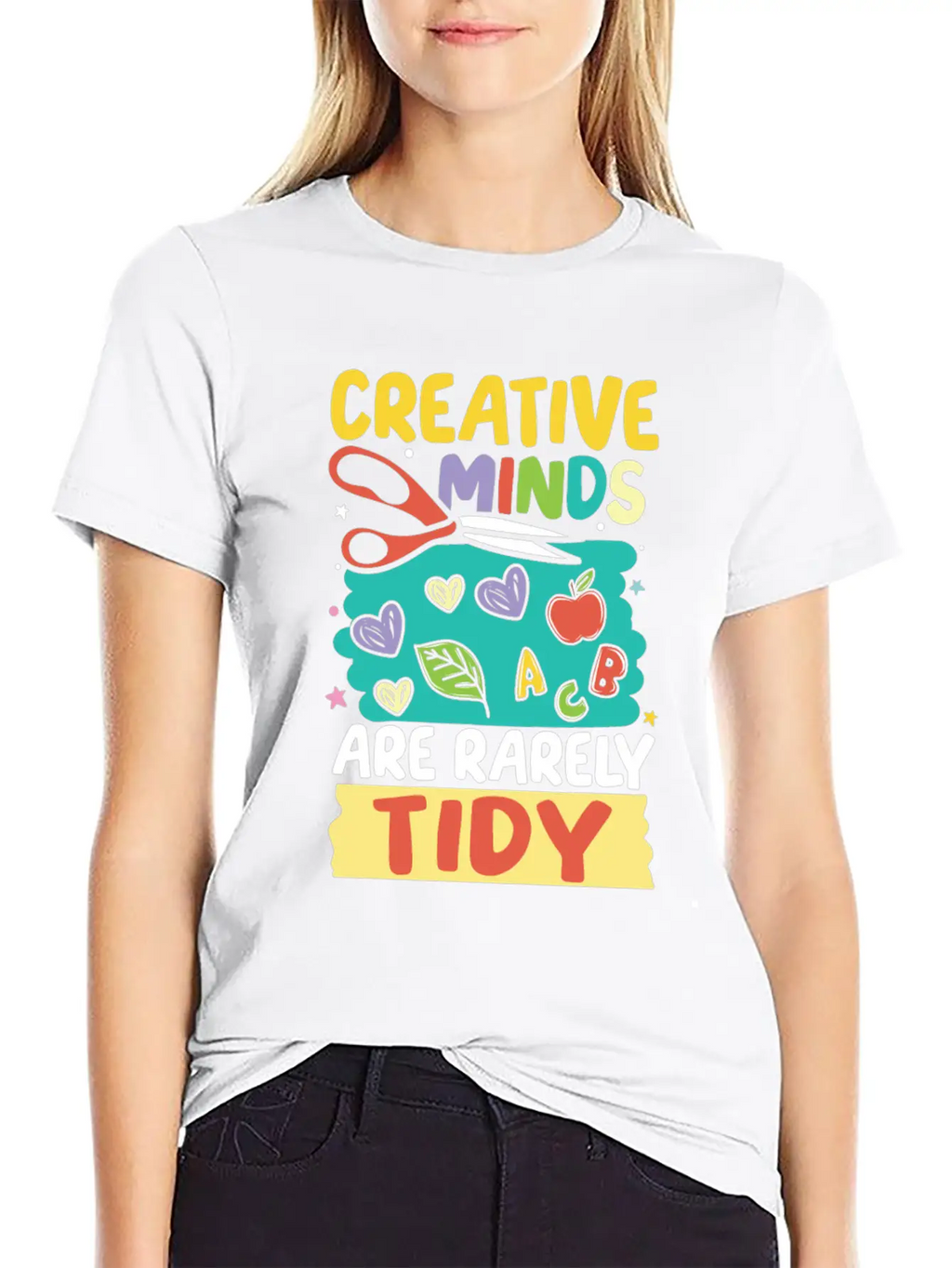 Creative Minds Are Rarely Tidy For A Scrapbooker Unisex Casual T-Shirt – Clean Design For Daily Comfort