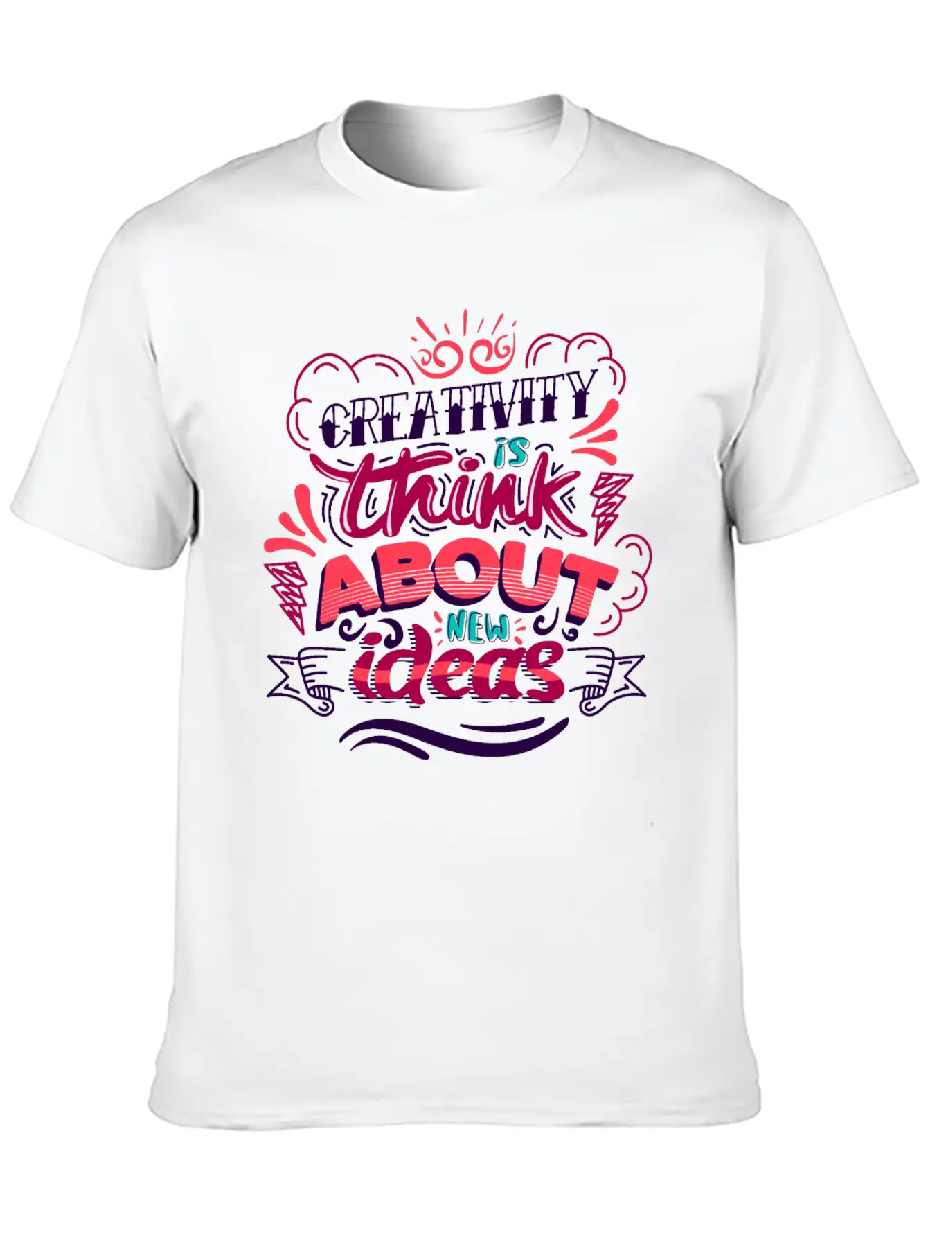 Creativity Quote Casual Graphic T-Shirt – Simple And Comfortable Daily Wear