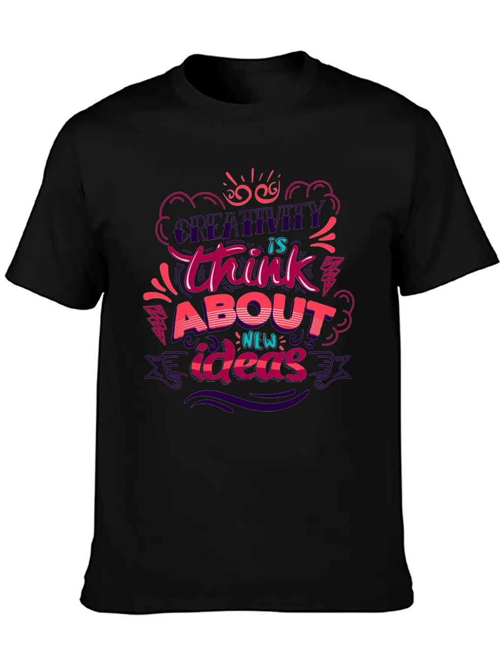 Creativity Quote Casual Graphic T-Shirt – Simple And Comfortable Daily Wear