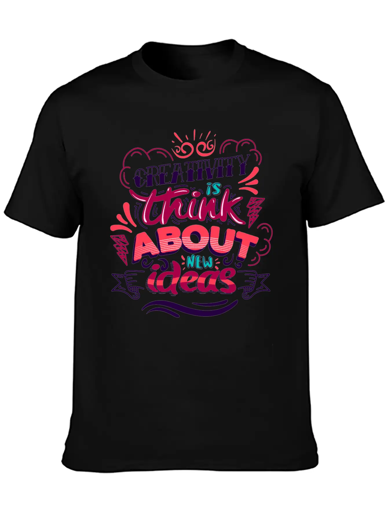 Creativity Quote Casual Graphic T-Shirt – Simple And Comfortable Daily Wear