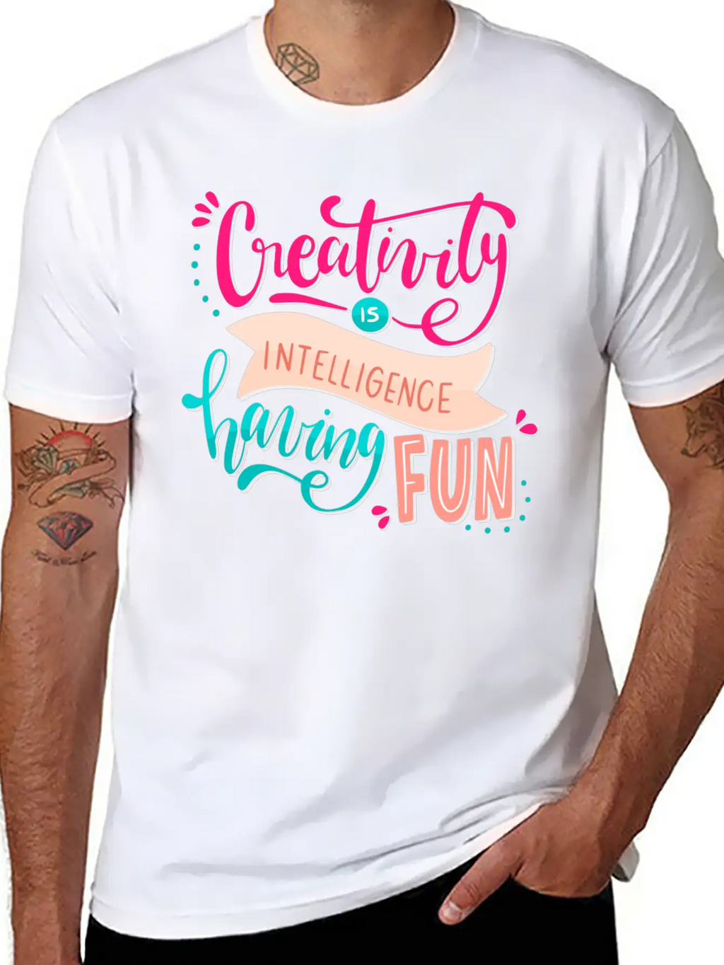 Creativity Unisex Short Sleeve Soft Cotton T-Shirt – Casual Everyday Wear