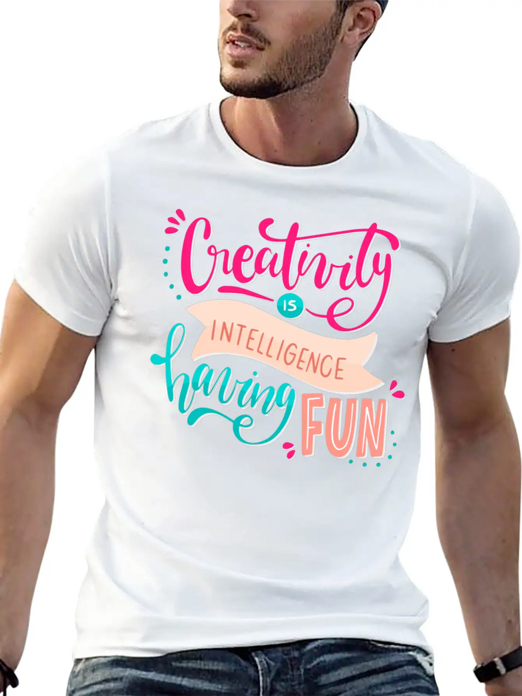 Creativity Unisex Short Sleeve Soft Cotton T-Shirt – Casual Everyday Wear