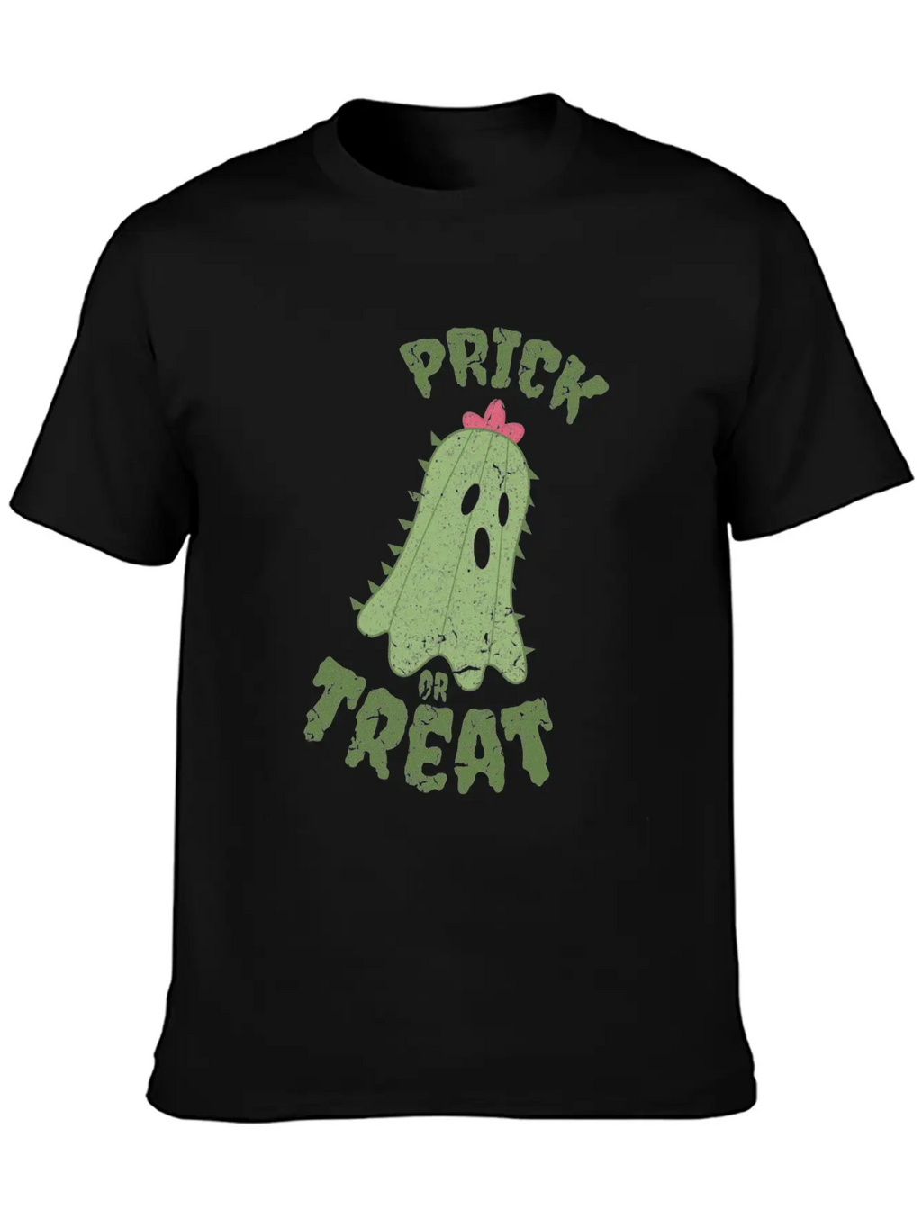 Creepy Ghost Cactus Gift Halloween Unisex Short Sleeve Soft Cotton T-Shirt – Casual Everyday Wear