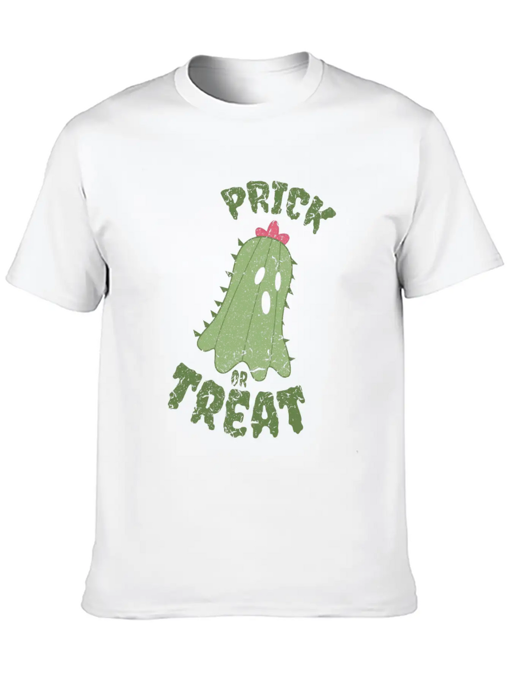 Creepy Ghost Cactus Gift Halloween Unisex Short Sleeve Soft Cotton T-Shirt – Casual Everyday Wear