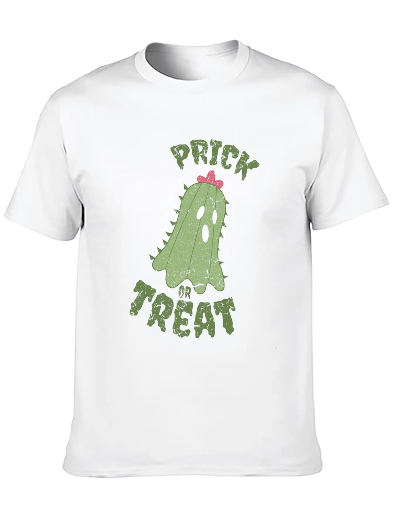 Creepy Ghost Cactus Gift Halloween Unisex Short Sleeve Soft Cotton T-Shirt – Casual Everyday Wear