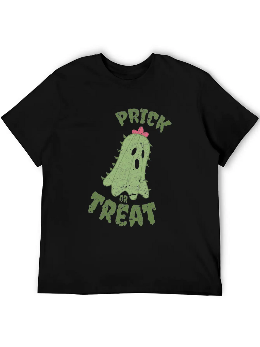 Creepy Ghost Cactus Gift Halloween Unisex Short Sleeve Soft Cotton T-Shirt – Casual Everyday Wear