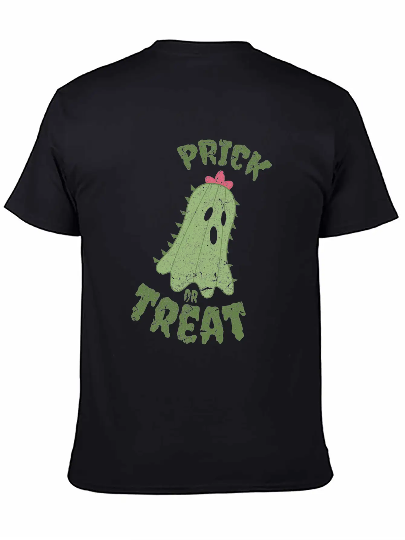 Creepy Ghost Cactus Gift Halloween Unisex Short Sleeve Soft Cotton T-Shirt – Casual Everyday Wear