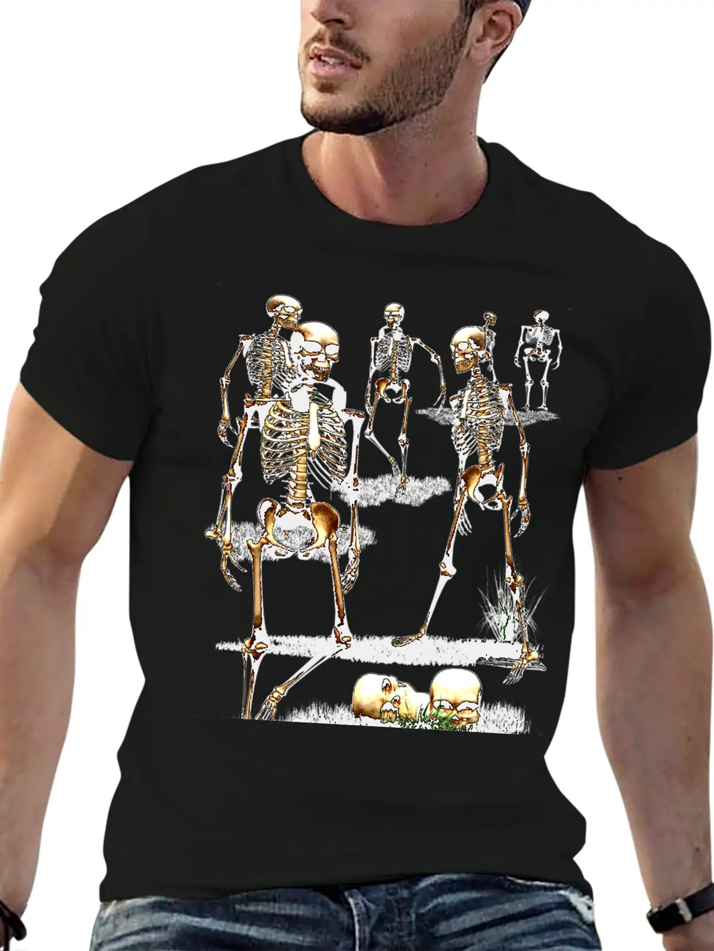 Creepy Halloween Party Unisex Casual T-Shirt – Clean Design For Daily Comfort