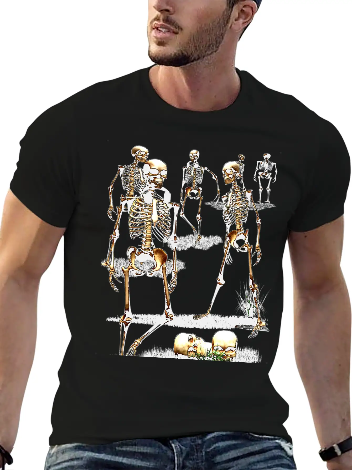 Creepy Halloween Party Unisex Casual T-Shirt – Clean Design For Daily Comfort