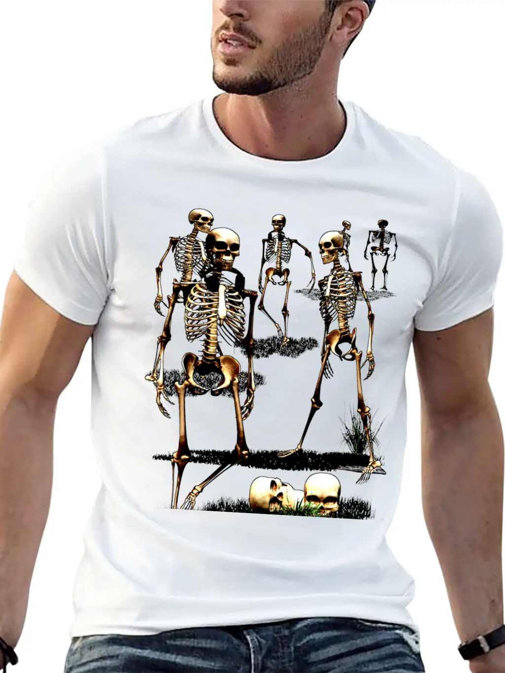Creepy Halloween Party Unisex Casual T-Shirt – Clean Design For Daily Comfort
