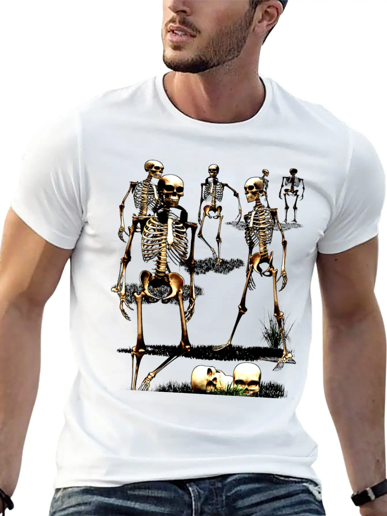 Creepy Halloween Party Unisex Casual T-Shirt – Clean Design For Daily Comfort