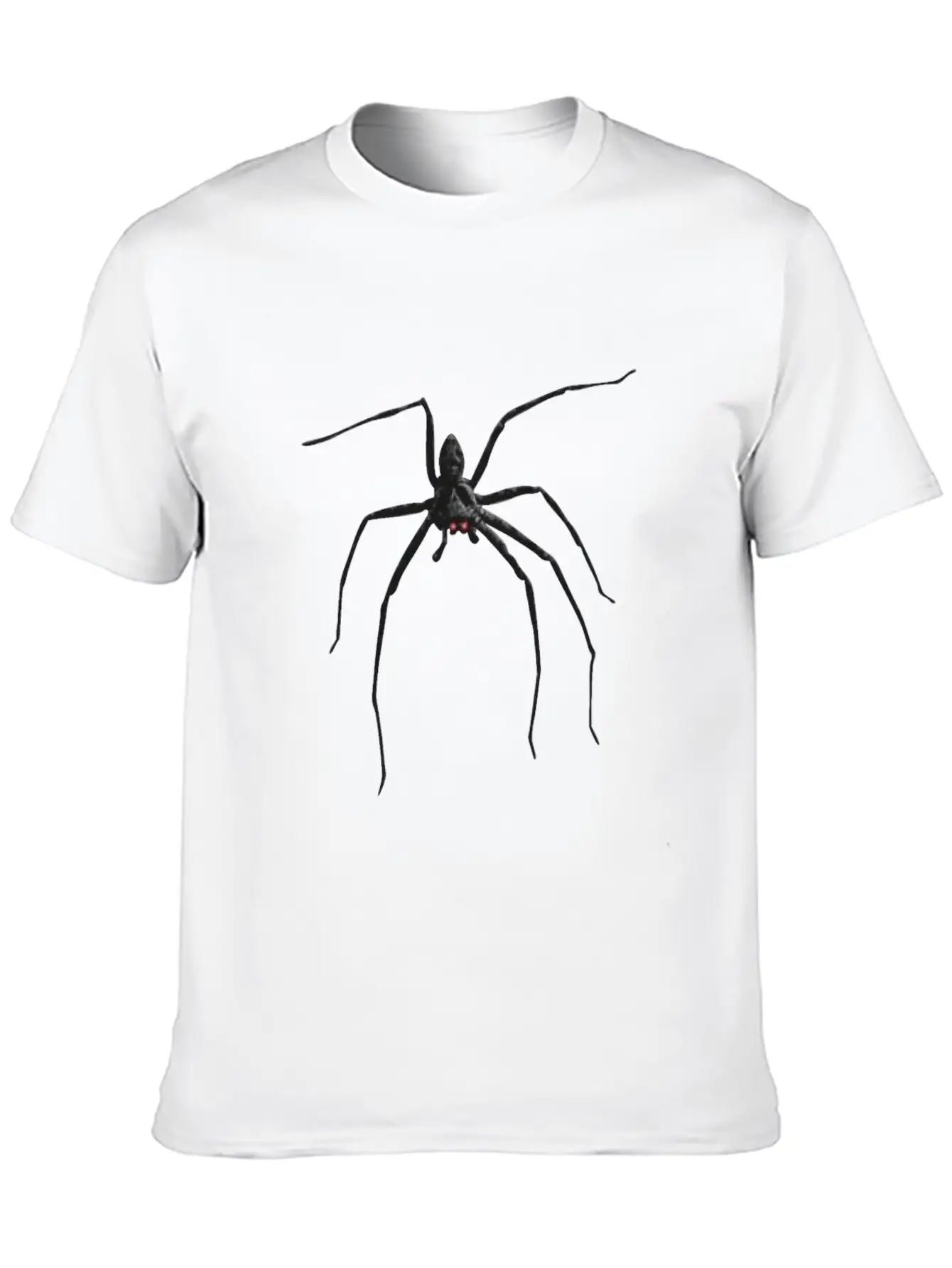 Creepy Realistic Spider Long Legs Disgusting Gift Unisex Short Sleeve Soft Cotton T-Shirt – Casual Everyday Wear