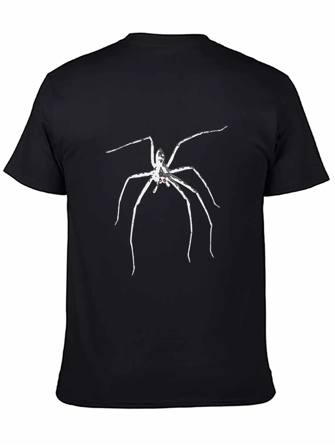 Creepy Realistic Spider Long Legs Disgusting Gift Unisex Short Sleeve Soft Cotton T-Shirt – Casual Everyday Wear