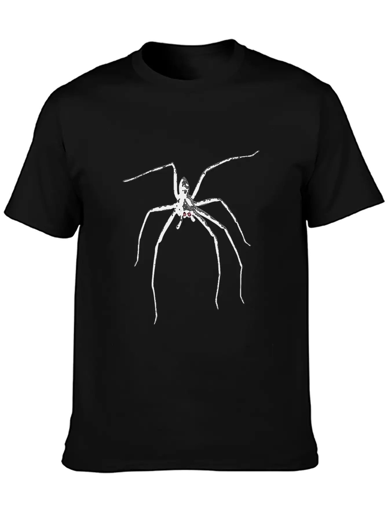 Creepy Realistic Spider Long Legs Disgusting Gift Unisex Short Sleeve Soft Cotton T-Shirt – Casual Everyday Wear