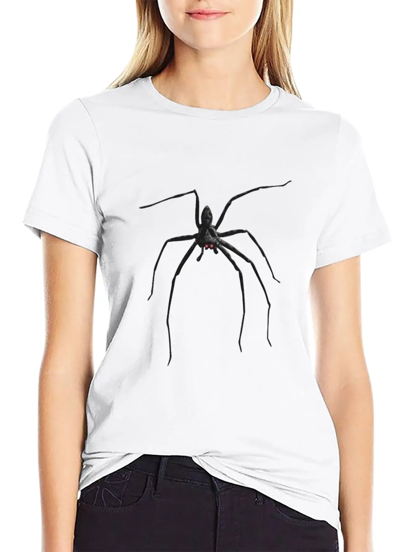 Creepy Realistic Spider Long Legs Disgusting Gift Unisex Short Sleeve Soft Cotton T-Shirt – Casual Everyday Wear