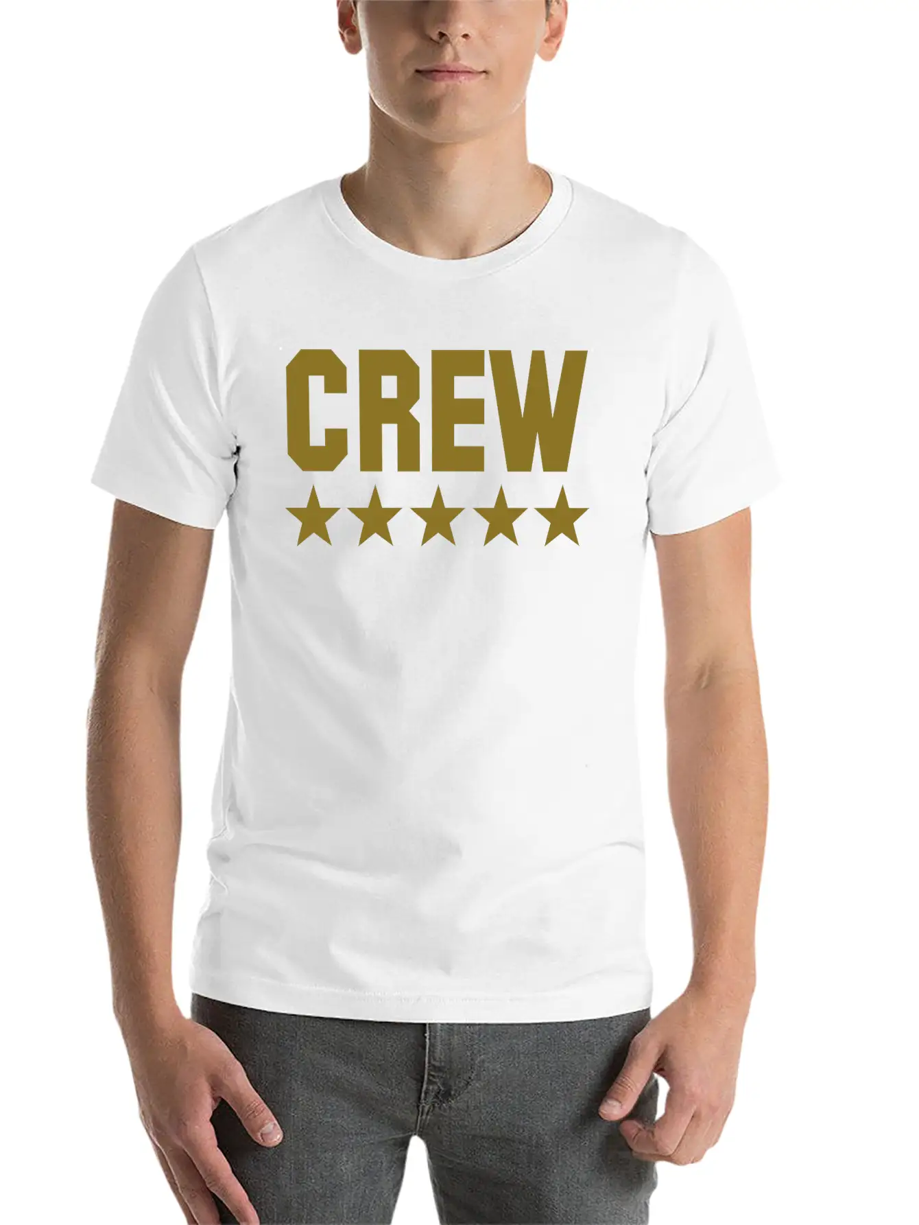 Crew 5 Star Unisex Casual T-Shirt – Clean Design For Daily Comfort