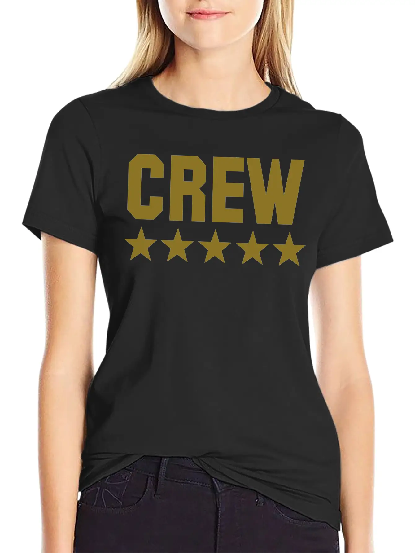 Crew 5 Star Unisex Casual T-Shirt – Clean Design For Daily Comfort