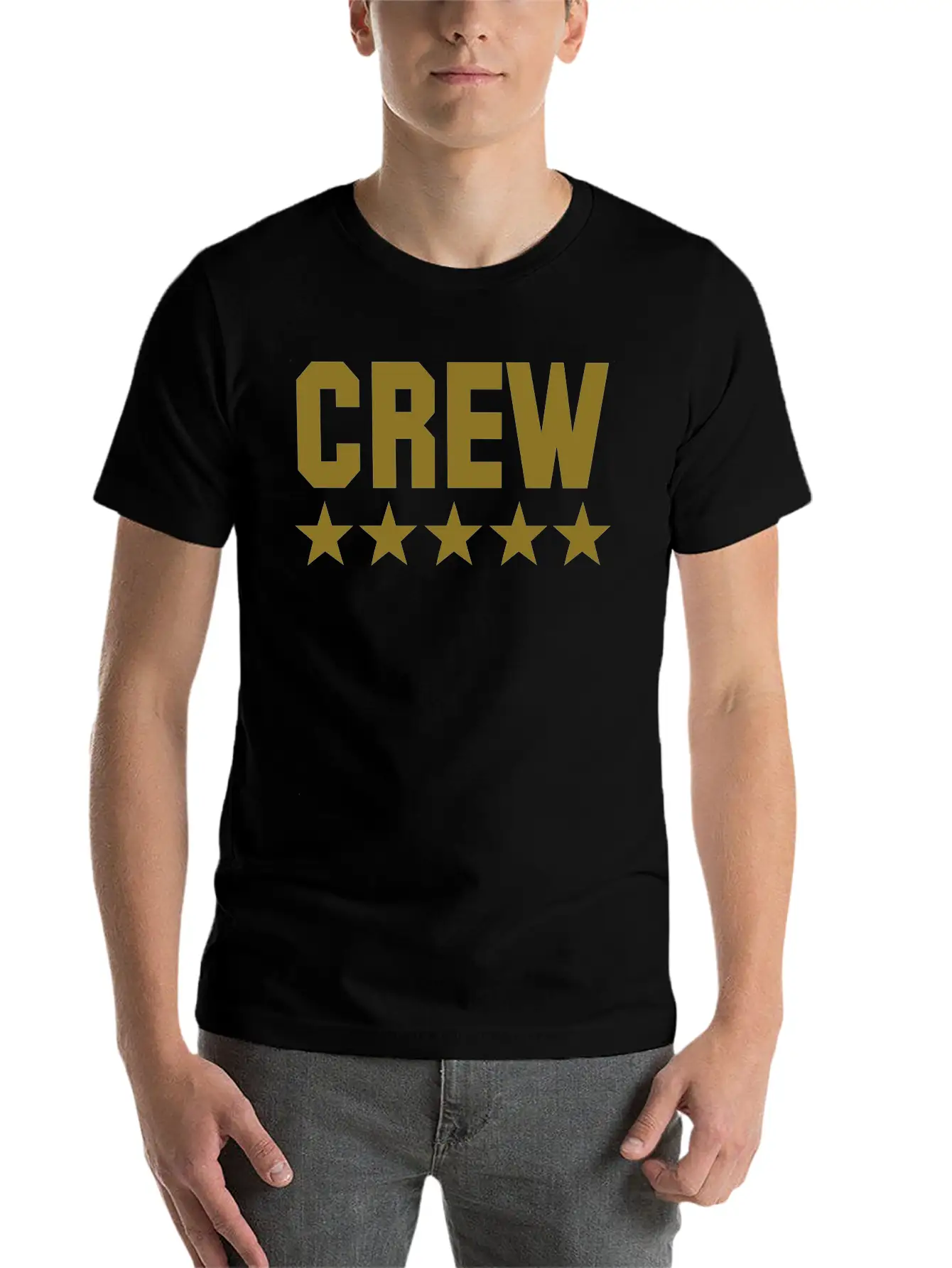 Crew 5 Star Unisex Casual T-Shirt – Clean Design For Daily Comfort
