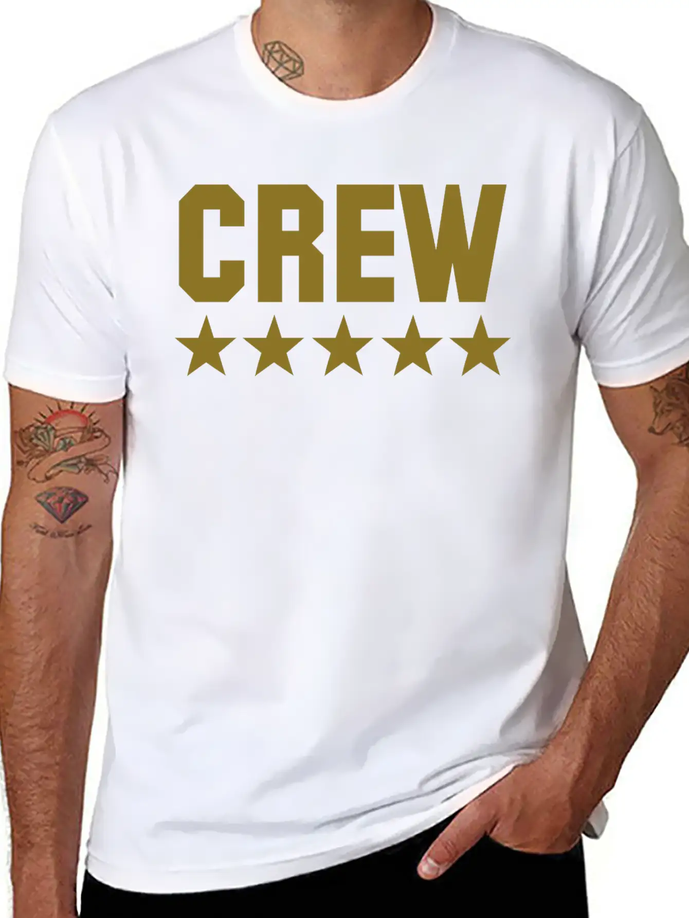 Crew 5 Star Unisex Casual T-Shirt – Clean Design For Daily Comfort
