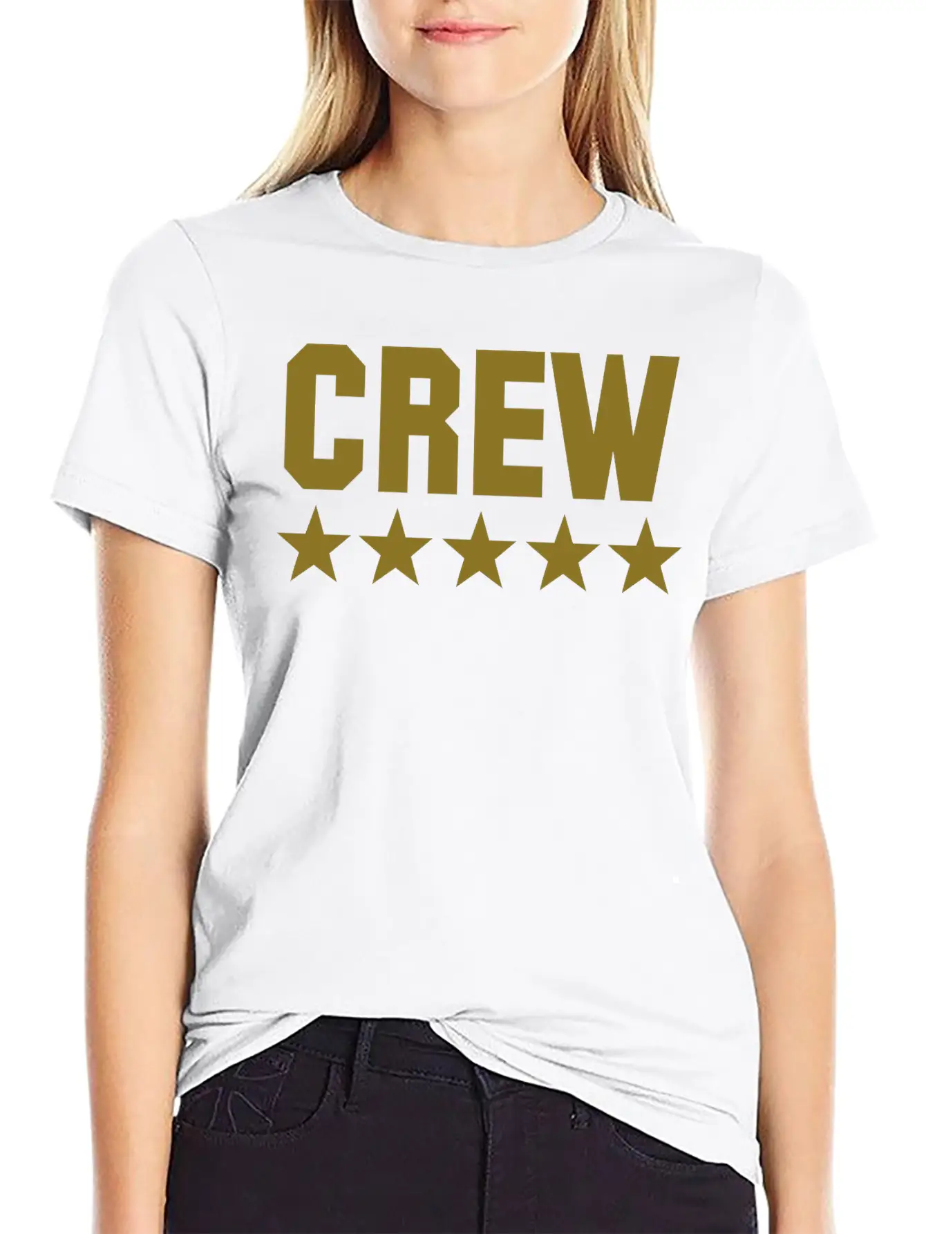 Crew 5 Star Unisex Casual T-Shirt – Clean Design For Daily Comfort