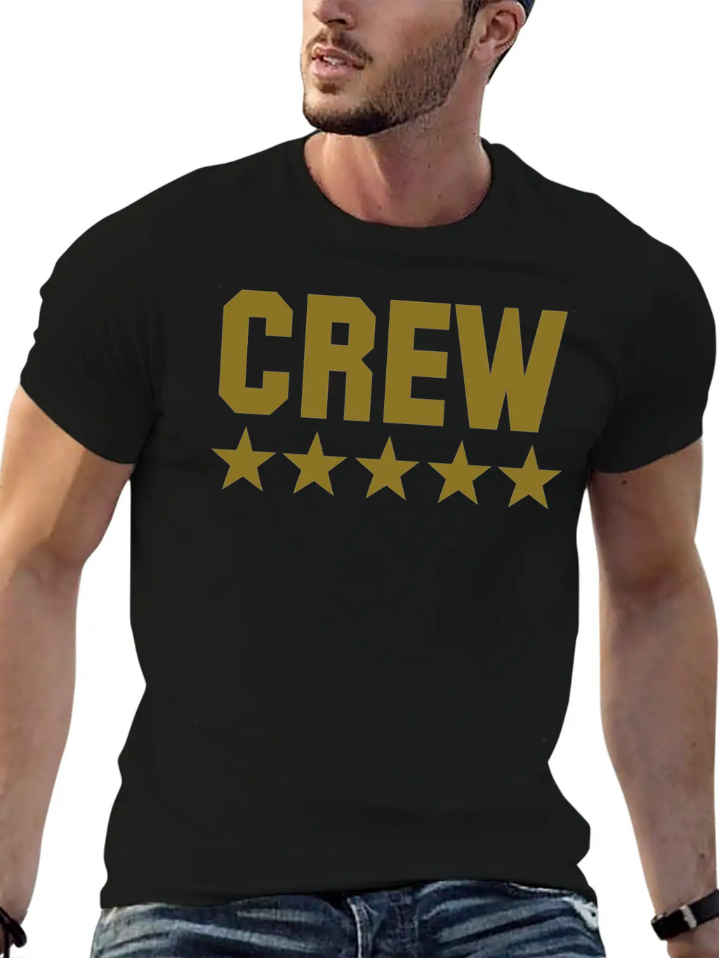 Crew 5 Star Unisex Casual T-Shirt – Clean Design For Daily Comfort