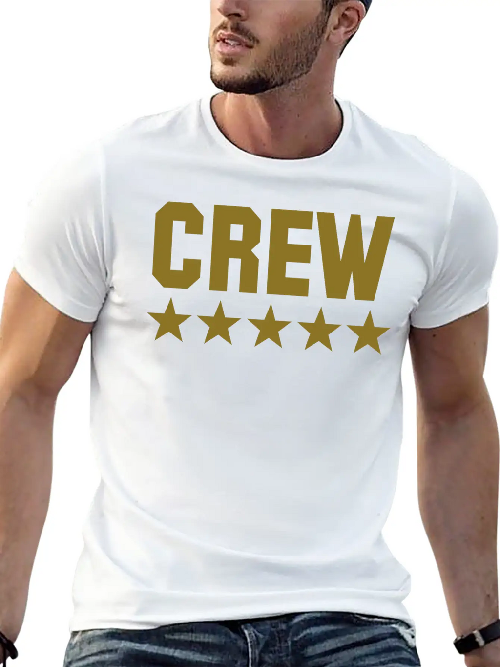 Crew 5 Star Unisex Casual T-Shirt – Clean Design For Daily Comfort