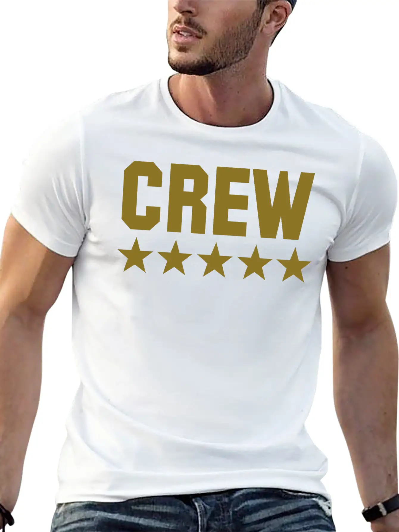 Crew 5 Star Unisex Casual T-Shirt – Clean Design For Daily Comfort