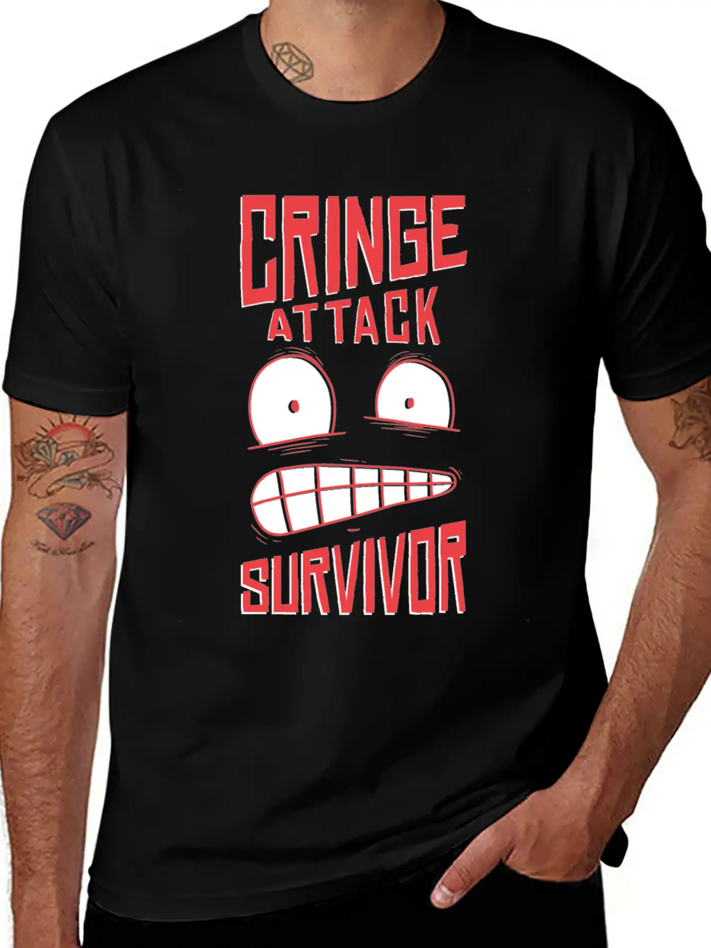 Cringe Attack ! Unisex Casual T-Shirt – Clean Design For Daily Comfort