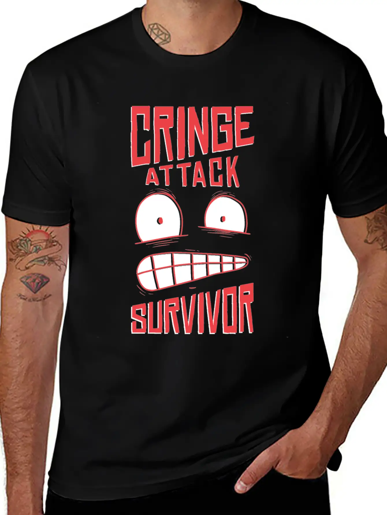 Cringe Attack ! Unisex Casual T-Shirt – Clean Design For Daily Comfort