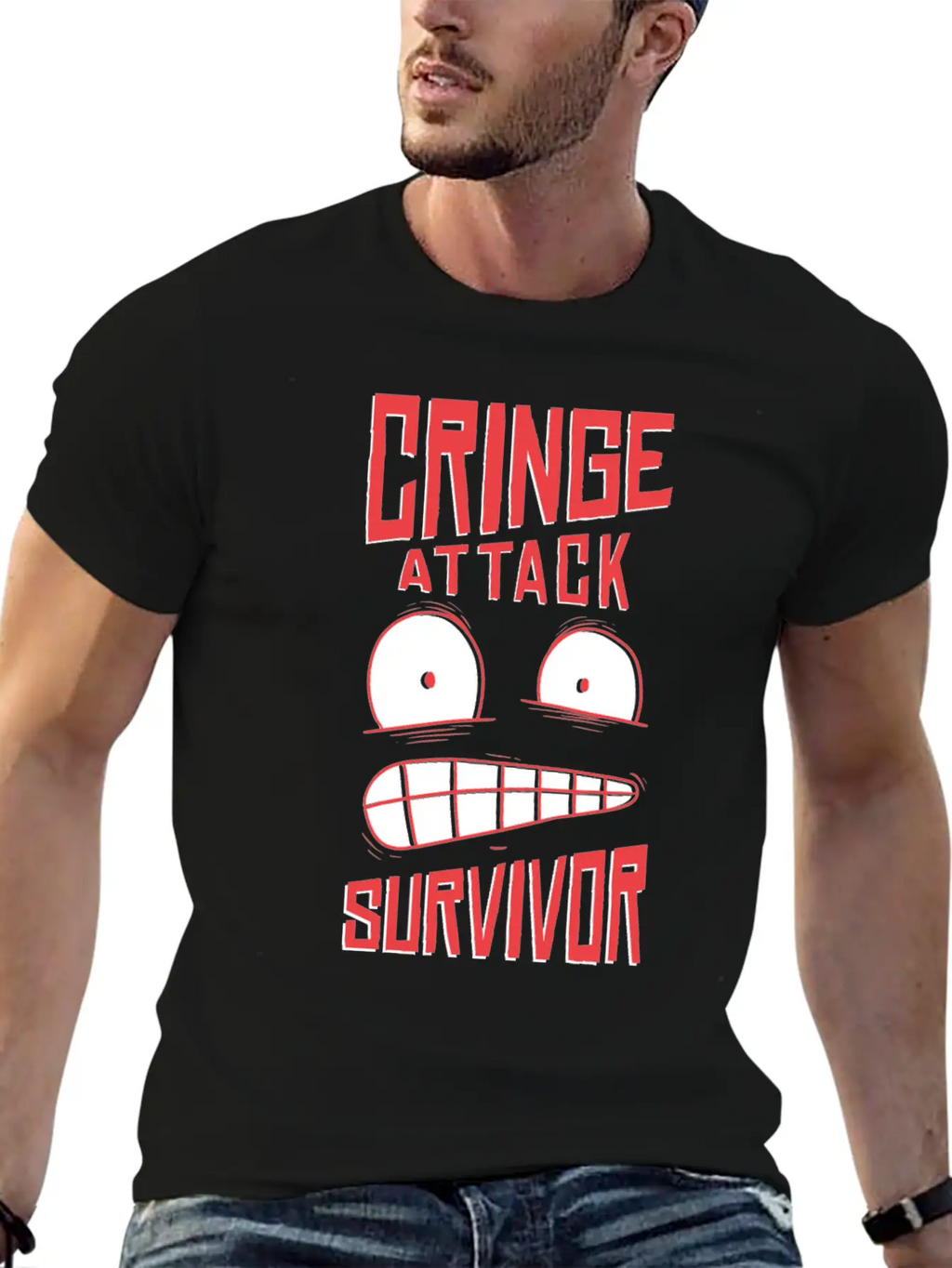 Cringe Attack ! Unisex Casual T-Shirt – Clean Design For Daily Comfort