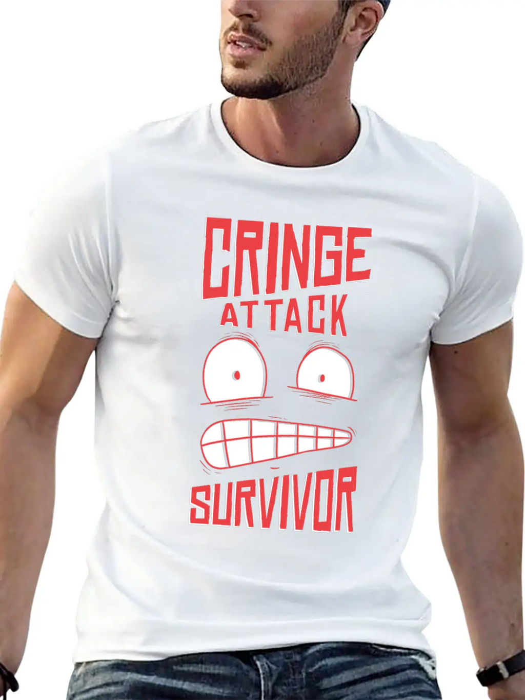 Cringe Attack ! Unisex Casual T-Shirt – Clean Design For Daily Comfort